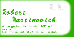 robert martinovich business card